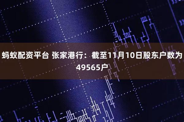 蚂蚁配资平台 张家港行：截至11月10日股东户数为49565户